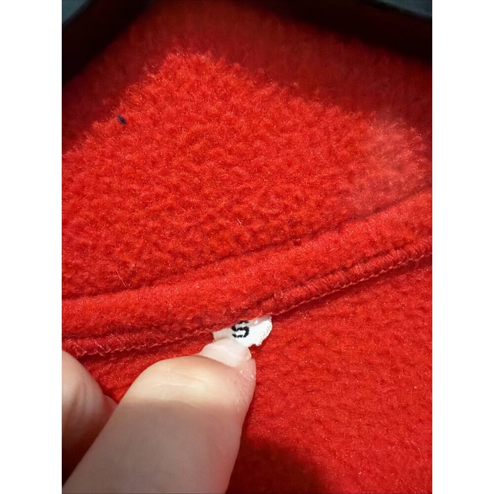 Vintage 80s 90s Patagonia Quarter Zip Red Navy Big Tag Unisex Size Small Hiking - Picture 5 of 9